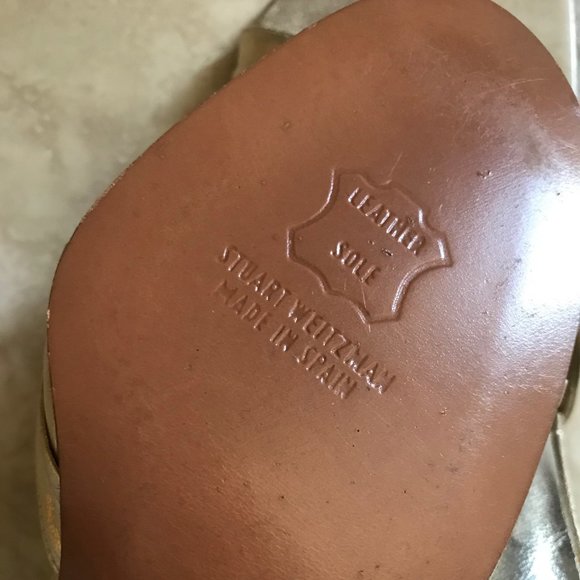 Stuart Weitzman leather sandals, size 6M - Picture 3 of 4